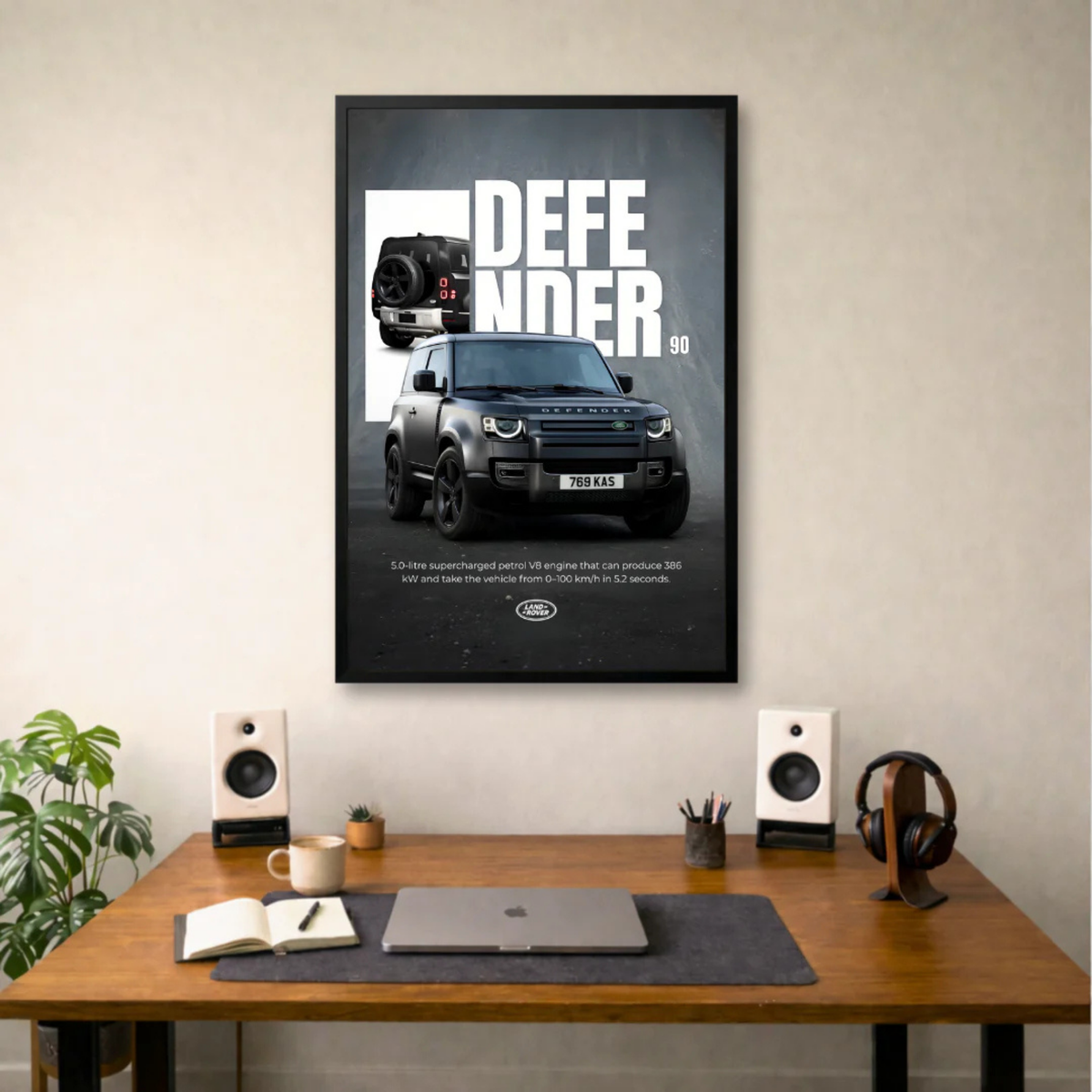 Defender 90 – Matte Black Muscle