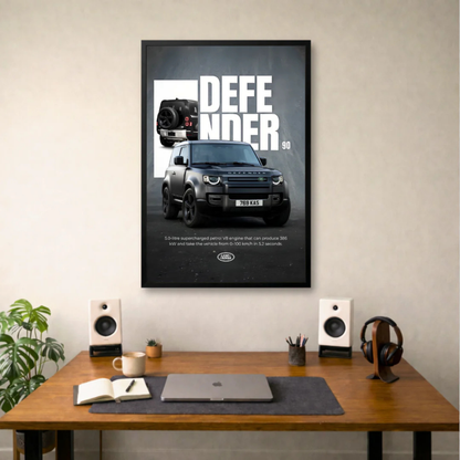 Defender 90 – Matte Black Muscle