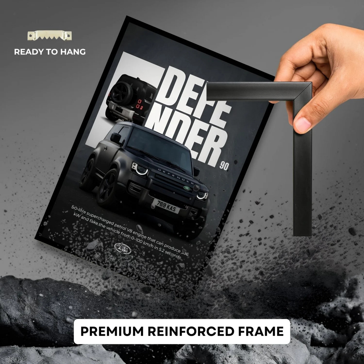 Defender 90 – Matte Black Muscle